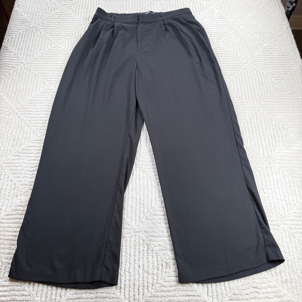 Hollister Ultra High-Rise Wide-Leg Pants Women's XL Black Career Work Capsule